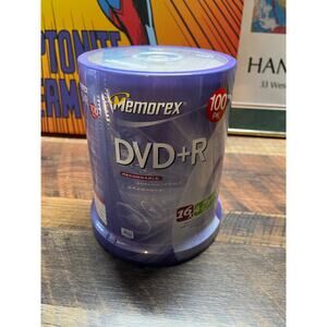 Memorez 100 Pack DVD+R 16X 4.7GB 120 Min Video Sealed